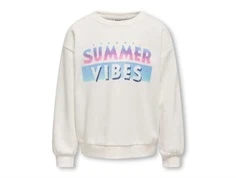 Kids ONLY sweatshirt cloud dancer med sommer print
